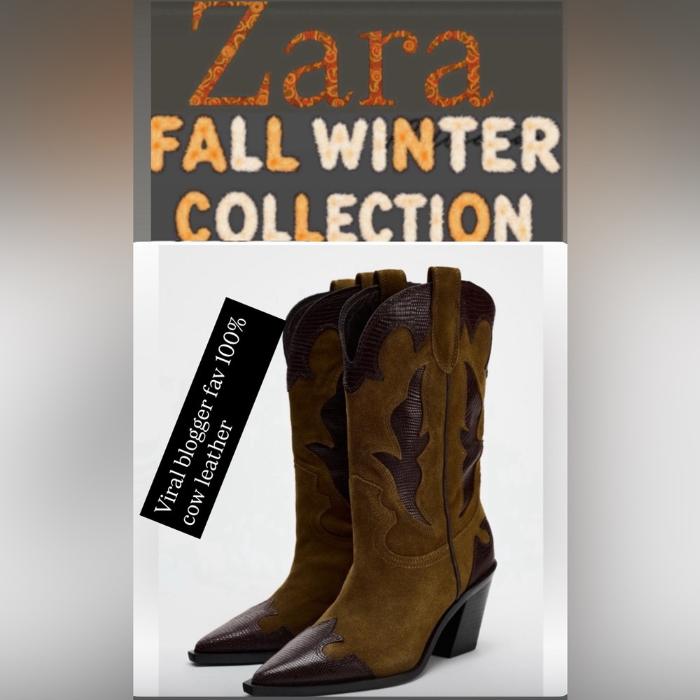 NWT ZARA viral 2024 COMBINATION SUEDE KNEE HIGH BOOTS
SIZE 5 (EUR 35 - Picture 6 of 14